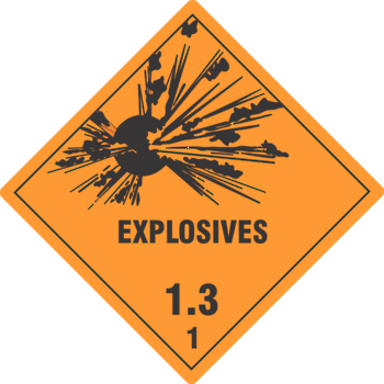 Explosive 1 3 1 X500 Labels Class 1 Explosives Hazardous Labels